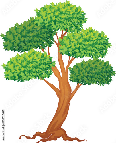 green tree with green leaves