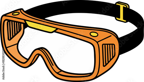 Industrial Safety Goggles Protection Equipment Illustration