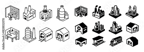 Isometric Process Icons