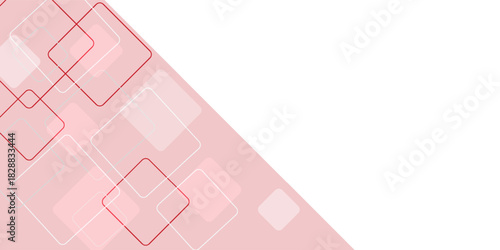 White background with abstract red grey square decoration. Vector illustration for modern presentation background, brochure design, business card background, website slider, landing page