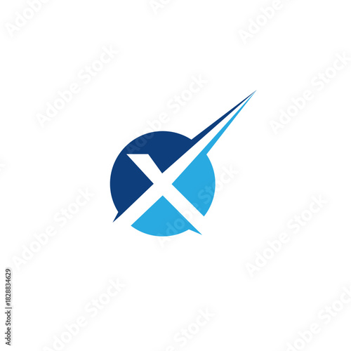 Modern Abstract Gradient Letter X Logo Design Vector Template suitable for Tech and Corporate Identity