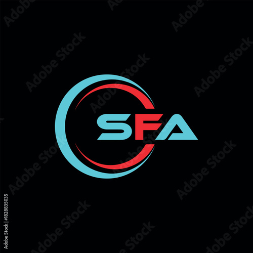SFA low poly letter logo vector design. SFA lower poly logo design. Low poly logo.