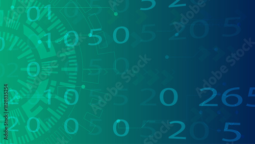 abstract binary code technology concept. Computer code background. Vector illustration Technology background with plexus effect.Big data concept