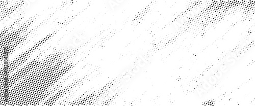 Grunge halftone diagonal scratch background. Fading grit noise texture. Dotted pop art sandy wallpaper. Retro pixel backdrop. Anime or manga style comic overlay. Vector slanted halfton glitch template