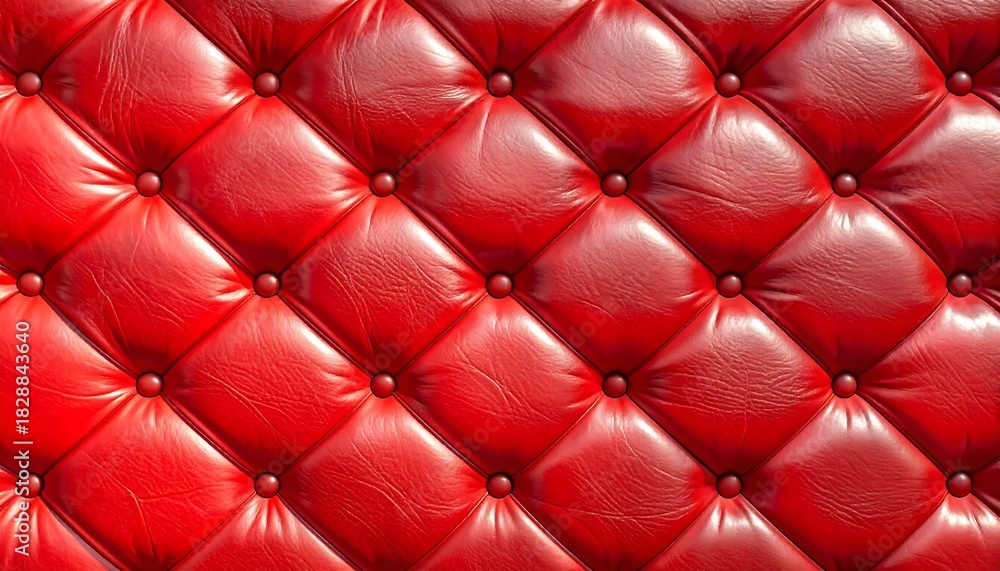 Naklejka premium Red Upholstered Furniture Detail.