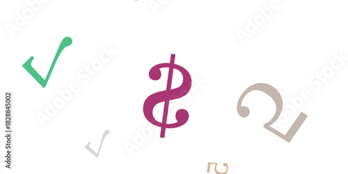 Light Pink, Yellow vector seamless template with isolated letters. Shining illustration with ABC symbols on abstract template. Texture for window blinds, curtains.