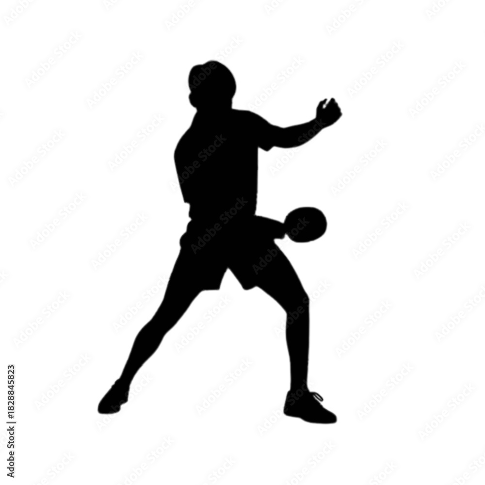 Obraz premium tenis player silhouette vector