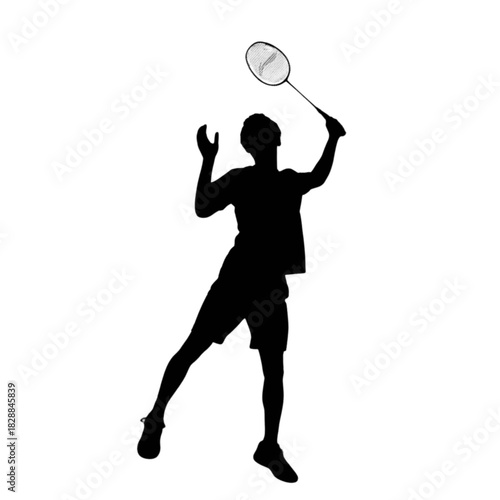 tennis player silhouette vector illustration