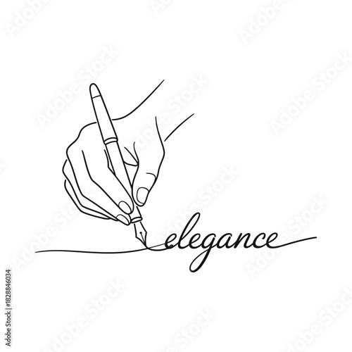 Elegant handwriting with a fountain pen