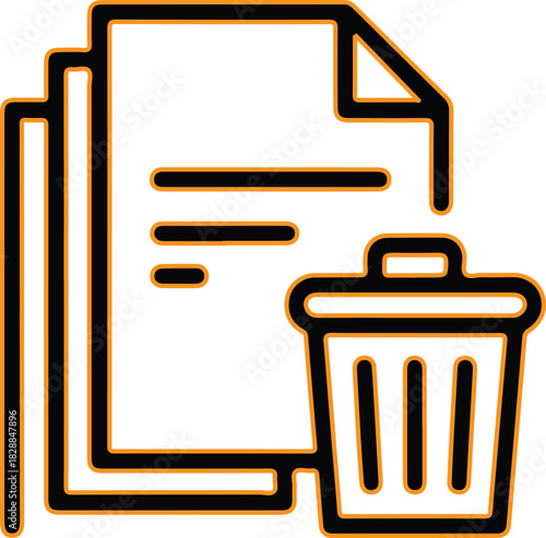 Document trash icon representing deletion or removal