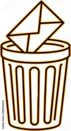 Envelope being thrown into a trash can