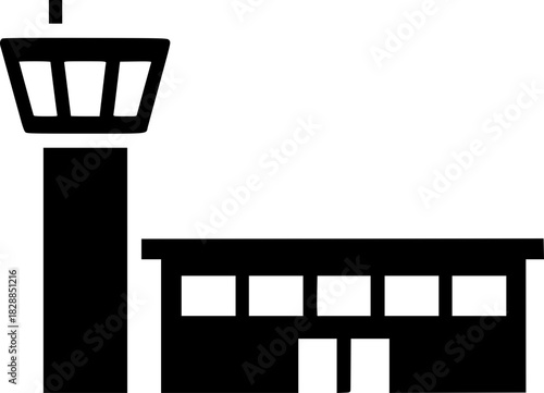 Airport Control Tower Outline Icon