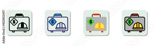 Job Creation Icon Multi Style Vector Illustration