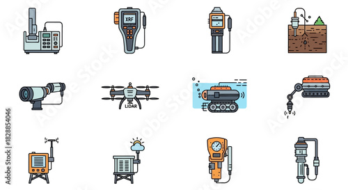 Diverse industrial equipment and machinery for various applications.