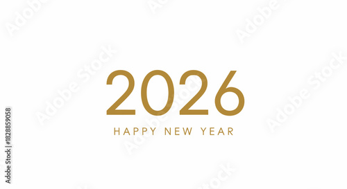 Happy new year 2026 vector illustration