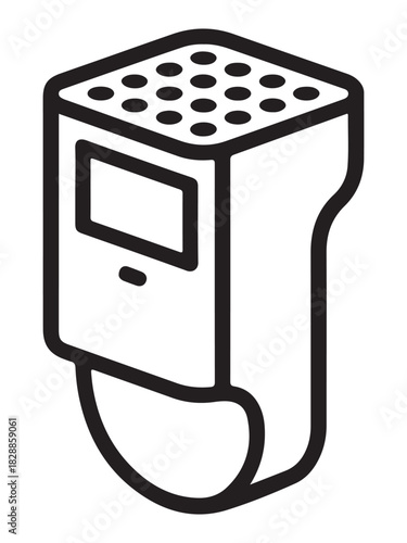 Real time air quality monitoring node with sensor data visualization silhouette