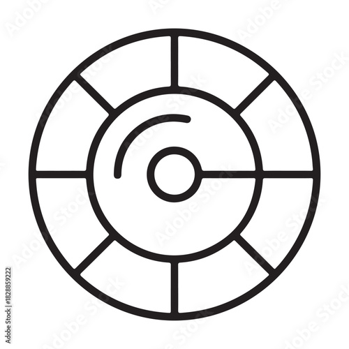 Outline of a real time air quality monitoring node with a distinct silhouette style