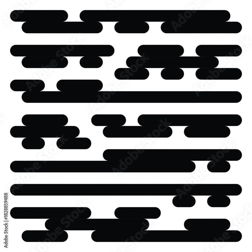 Vector collection set of simple cloud silhouettes.	
