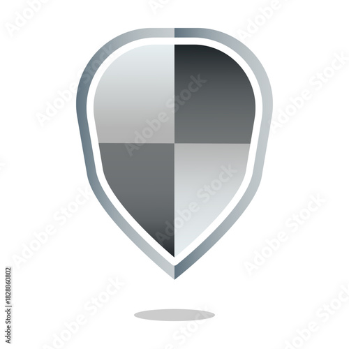 Free Download Checkered shield icon. Security guard symbol. Protection quadrant Vector. Safety badge sign. - GFXLoad