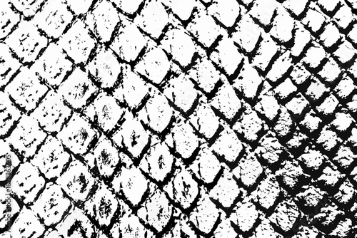 A striking black and white close up of a diamond plate texture
