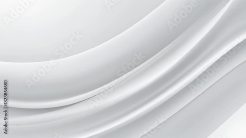 Elegant flowing white fabric motion for modern background animation or presentation