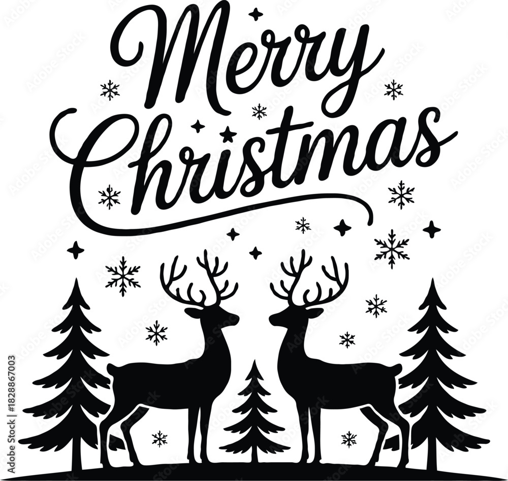 Obraz premium Merry Christmas Holiday T-Shirt Design