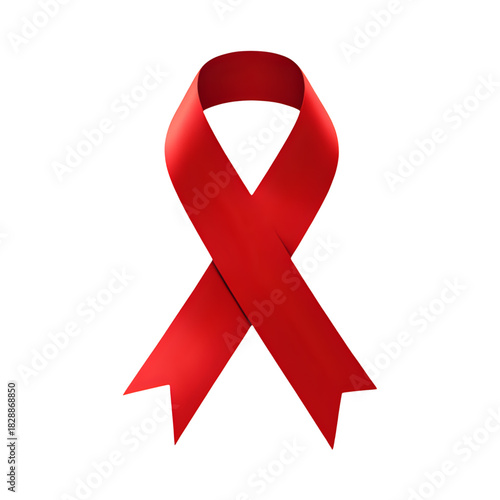 Awareness Ribbon for HIV/AIDS, Symbolizing Hope and Support