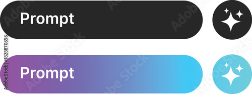 AI prompt generates interface bar icon. Chatbot command signs. text input and output signs. Natural language processing input graphic design