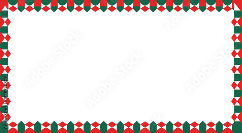 Christmas Candy Cane Border Frame Vector Illustration Featuring Blank Space And Red White Striped Rectangle Design For Holiday Card Background With Festive Decorative Layout For Greeting