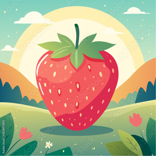 strawberry in the field