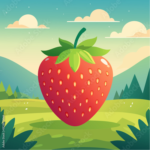 strawberry in the field