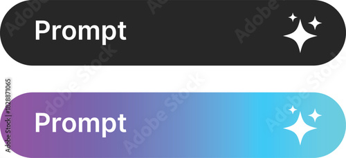 AI prompt generates interface bar icon. Chatbot command signs. text input and output signs. Natural language processing input graphic design