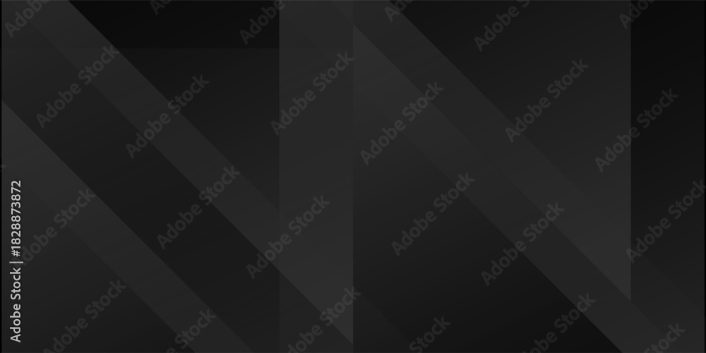Obraz premium Modern black white abstract background. Minimal. Gradient. Dark grey banner with geometric shapes, lines, stripes, triangles. Design. Futuristic. Cut paper or metal effect. Origami, mosaic, geometry.