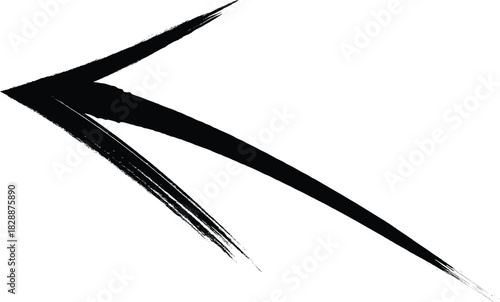 hand-drawn arrow marker isolated.hand-drawn brush stroke arrows on transparent background