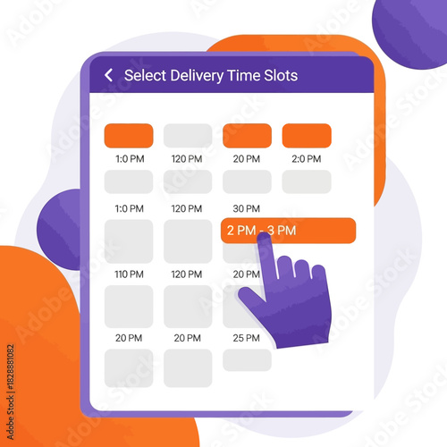 User interface for scheduling a delivery appointment online.