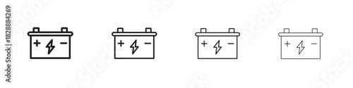 Car battery icons. premium symbol. Vector sign icon logo template.