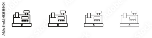 Cash register icons. premium symbol. Vector sign icon logo template.
