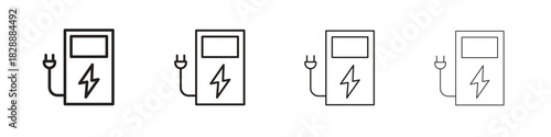 Charging station icons. premium symbol. Vector sign icon logo template.