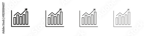 Chart histogram icons. premium symbol. Vector sign icon logo template.