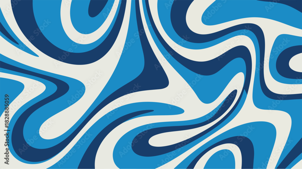 Fototapeta premium Blue Abstract Fluid Marble Pattern – Modern Swirl Background
