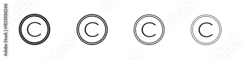 Copyright icons. premium symbol. Vector sign icon logo template.