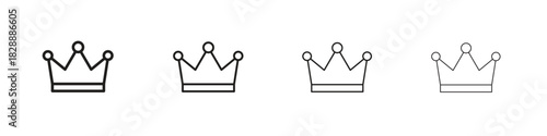 Crown icons. premium symbol. Vector sign icon logo template.