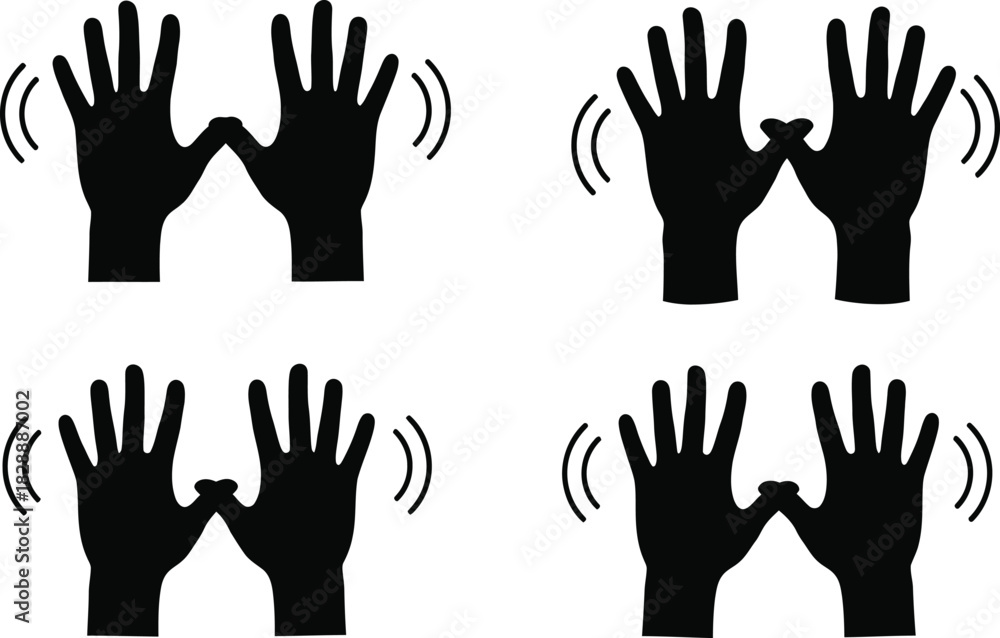 Fototapeta premium Hand sign language for the letter h illustration