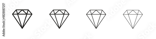 Diamond icons. premium symbol. Vector sign icon logo template.
