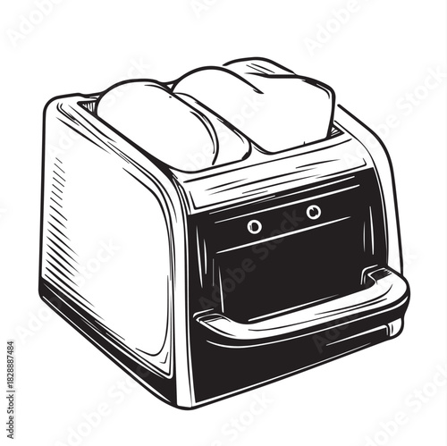 vector illustration of a modern electric stove