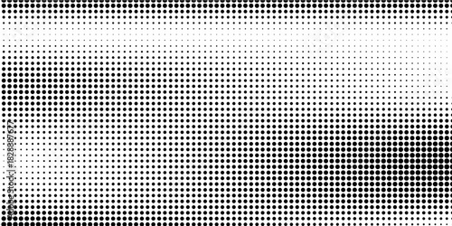 Black-white gradient halftone dots background. Pop art in vector illustration for your creative design