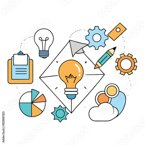 The creative process flows from inspiration to imagination, shaping ideas through exploration, experimentation, and refinement until a unique vision comes to life.
