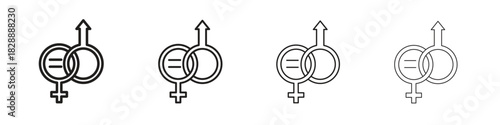Equality icons. premium symbol. Vector sign icon logo template.