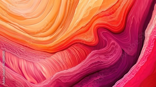 Abstract Canyon Layers: Warm Tones and Textured Surfaces, Artistic Rendering