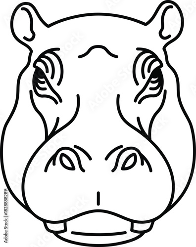 hippopotamus vector illustration